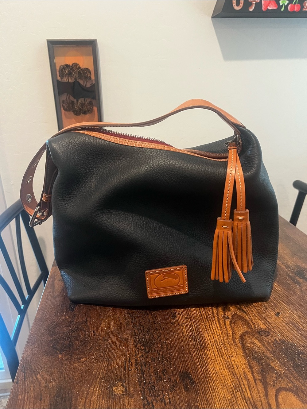 Authentic Dooney & Bourke Pebbled Leather Hobo Shoulder Bag
